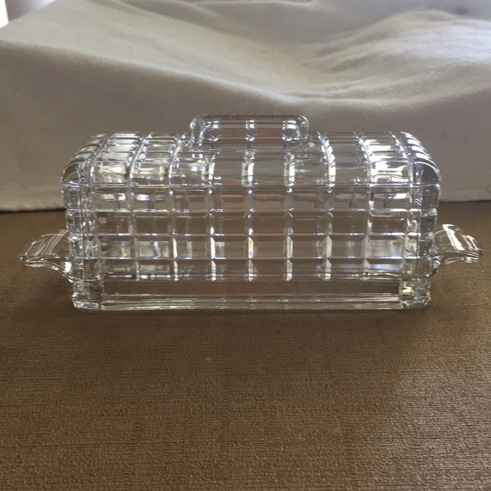 RARE Vintage Heisey Victorian Clear 1/4 Pound Covered Butter Dish with Handles - Picture 4 of 8
